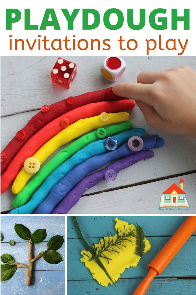 playdough invitations to play for math