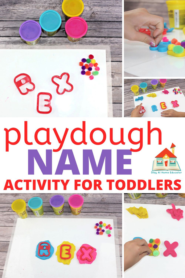 playdough name activity for toddlers