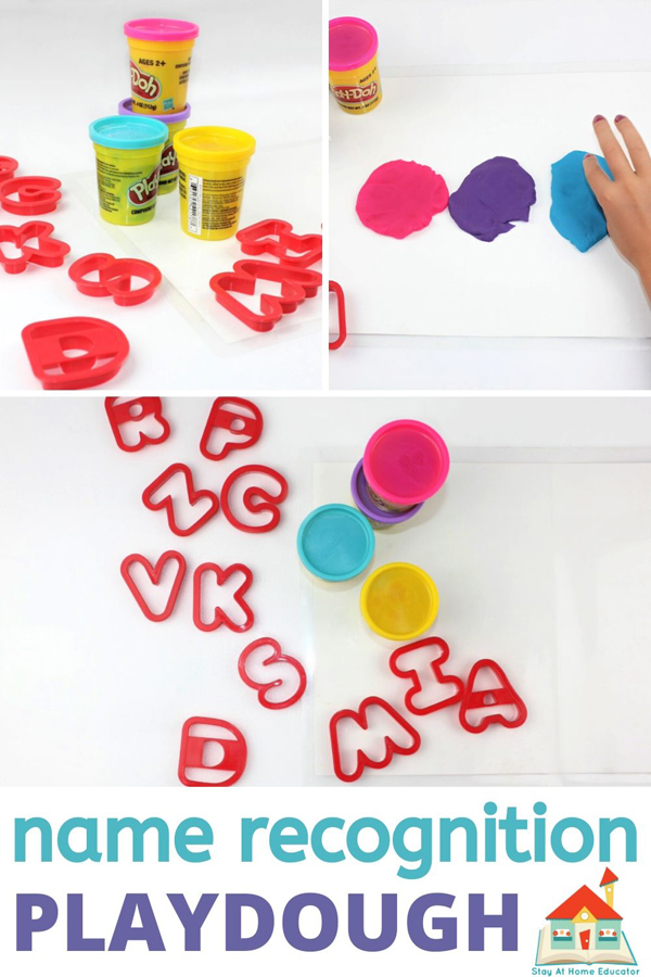 name recognition playdough activity