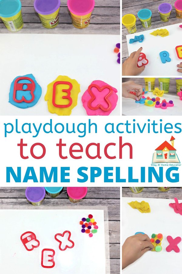 playdough activities to teach name spelling