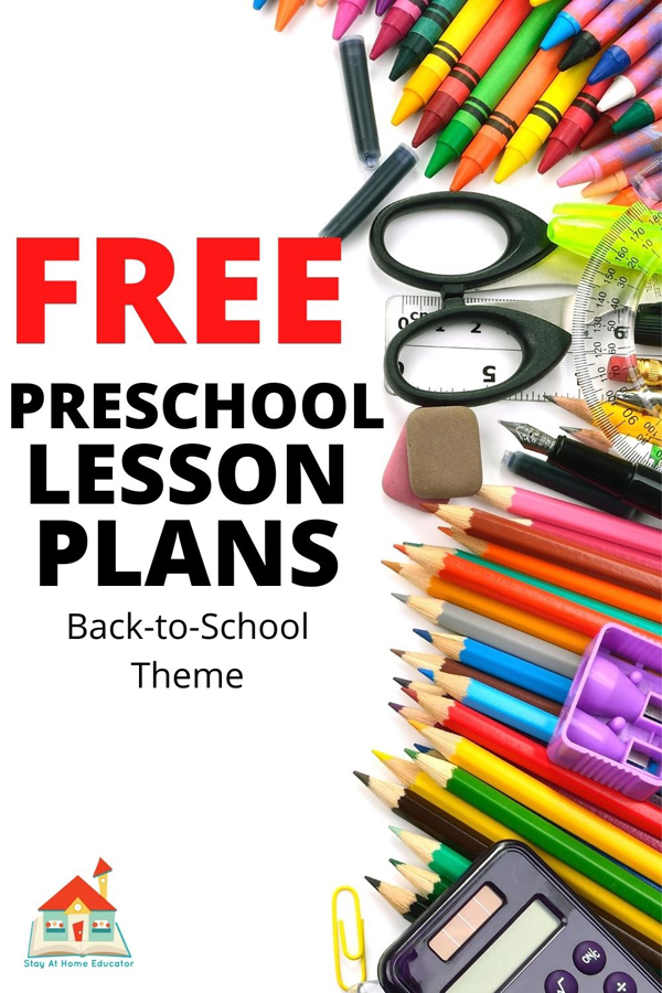 free back to school lesson plans for preschool. Perfect for homeschool preschool or for distance learning