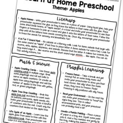 apple activities for preschoolers in free Learn At Home Preschool Lesson Plans