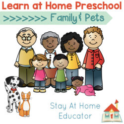 learn at home preschool family and pets