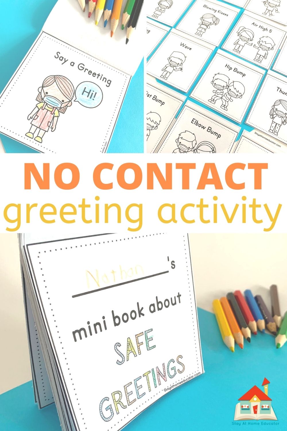 how to teach safe greetings to preschoolers with free printable safe greetings mini book