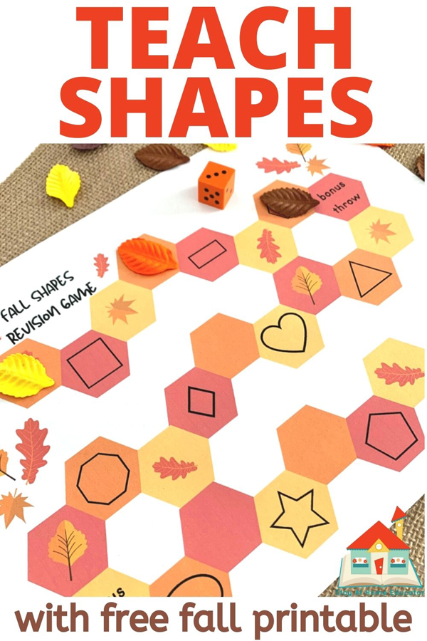 fall shape games |shape activities for preschoolers | 