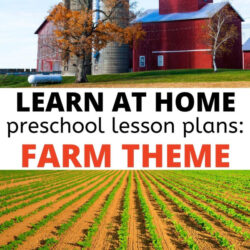 learn at home preschool lesson plans for farm theme