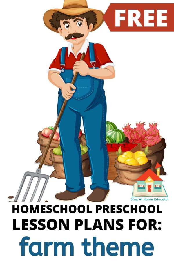 FREE homeschool preschool lesson plans: farm theme activities