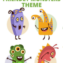 learn at home lesson plans for a friendly monsters theme