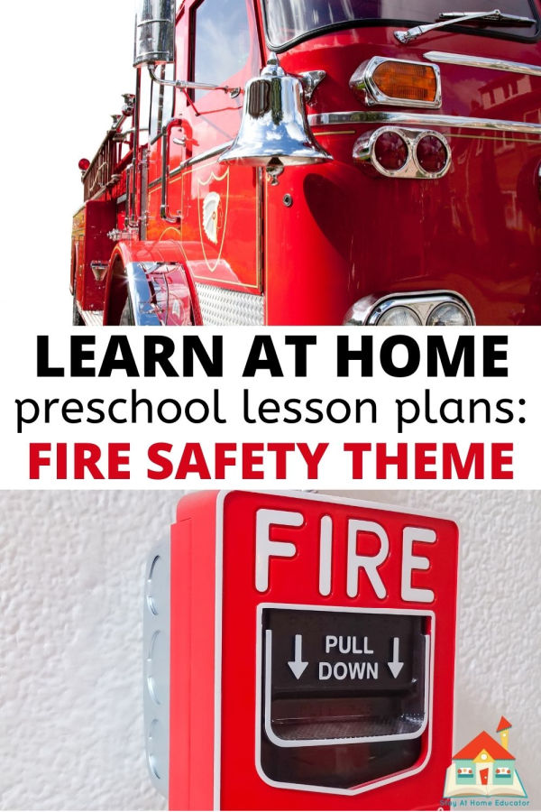 learn at home preschool lesson plans: fire safety theme