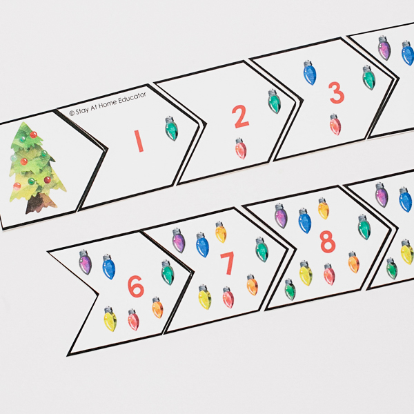 christmas number and counting activities | christmas number activities, games, printables, printable activities for teaching preschool math for Christmas theme | Christmas number activities for the early years | christmas math puzzles and games for preschool
