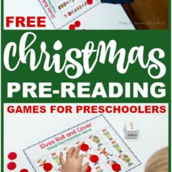 | Elf roll and cover matching games | Christmas visual discrimination mats | Christmas pre-reading games for preschoolers