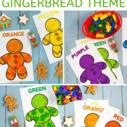 gingerbread theme color activities for toddlers