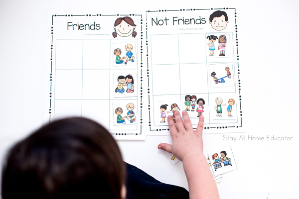 friends or not friends sort | Friendship Activities for Preschoolers | friendship activities |