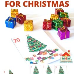 free printable preschool math center for christmas