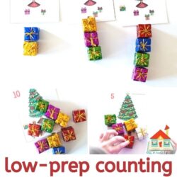 low-prep counting activity for christmas
