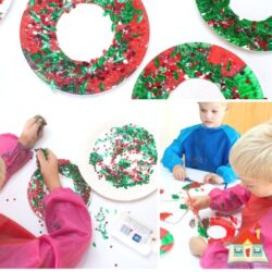 preschool made christmas wreath