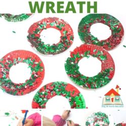 DIY christmas paper plate wreath