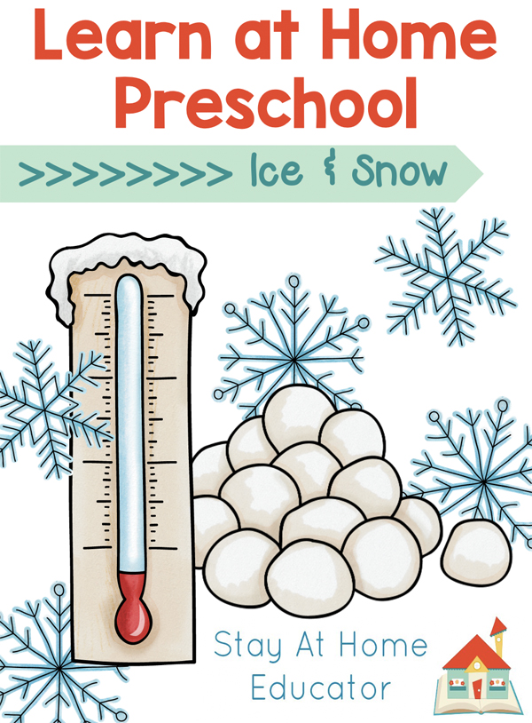 free homeschool preschool lesson plans for an ice and snow theme