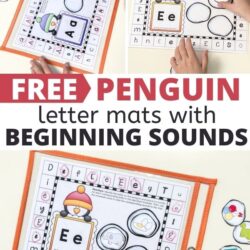 free penguin letter mats with beginning sounds