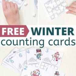 free winter counting cards