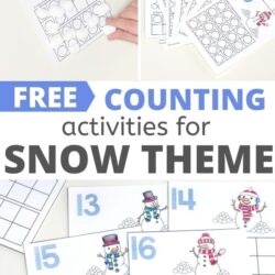 free counting activities for snow theme