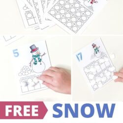 free snow themed counting activities