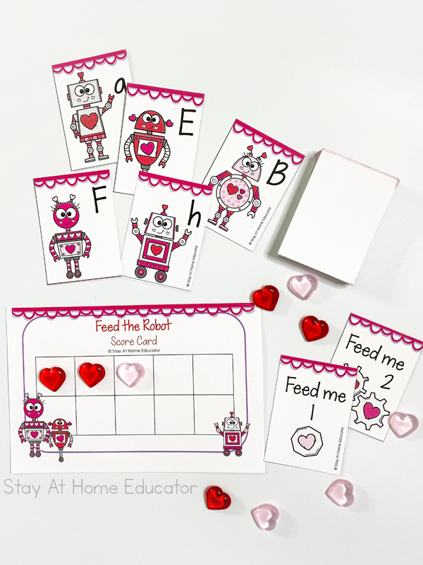 Feed the Robot is a super fun Valentine's theme robot game that teaches letter recognition and ten frame counting.