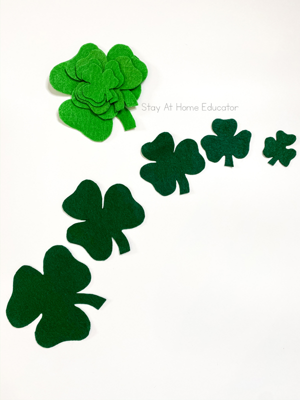 measurement activity for St. Patrick's Day - St. Patrick's Day math activities for preschoolers, counting and number identification, measurement activities, graphing activities for preschoolers