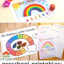 free preschool printables about rainbows