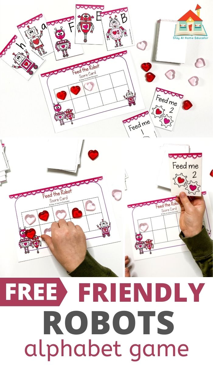 Feed the Robot is a super fun Valentine's theme robot game that teaches letter recognition and ten frame counting.