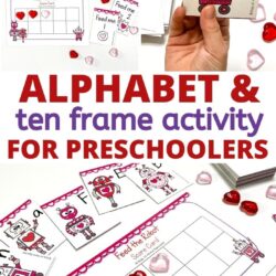 free alphabet and ten frame activity for preschoolers