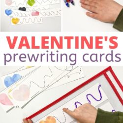 valentine's prewriting cards