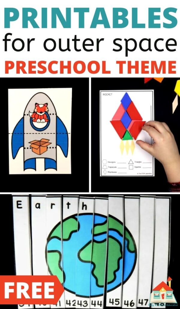 20+ Space Printables for Preschoolers - Stay At Home Educator