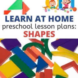 learn at home preschool lesson plans for a shapes theme