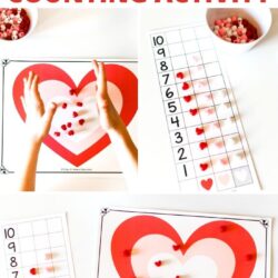 free printable valentine's day counting activity