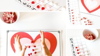 Valentine's Button Drop Counting Game