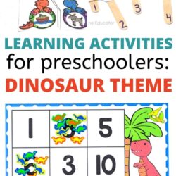 free learning activities for preschool dinosaur theme