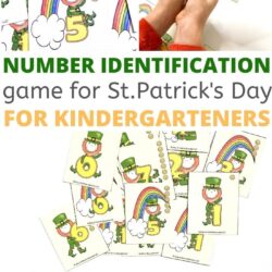 free number identification kindergarten game for st. patrick's day