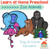 learn at home preschool for a zoo animals theme