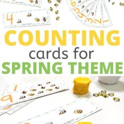 free counting cards for a spring theme