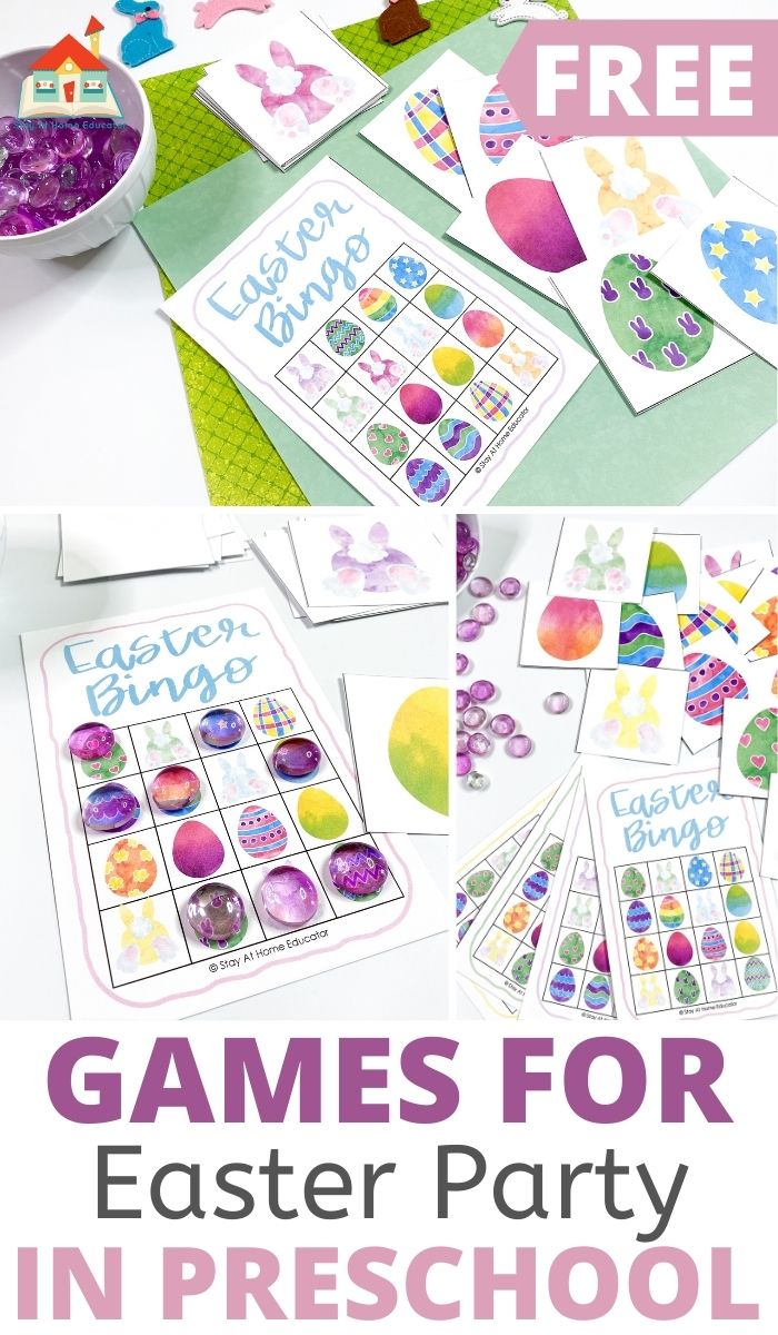 Easter games for kids, Easter games for preschoolers and toddlers, Easter bingo game, photo of Easter activities for preschoolers and toddlers