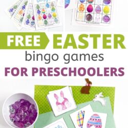 free Easter games for kids including free Eater bingo printable for preschoolers