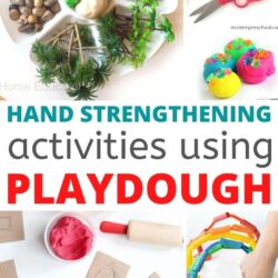 hand strengthening activities using playdough