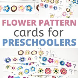 free flower pattern cards for preschoolers