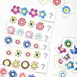 free flower patterning cards