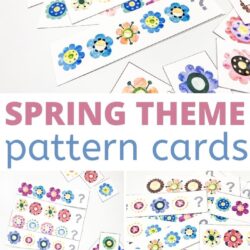 free spring theme pattern cards