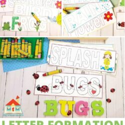free letter formation mats for spring theme