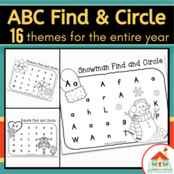 Year Long ABC Find and Circle Worksheets