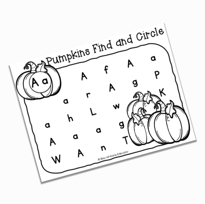 ABC Find & Circle Worksheets for the Entire Year