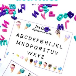 free ice cream alphabet order activities